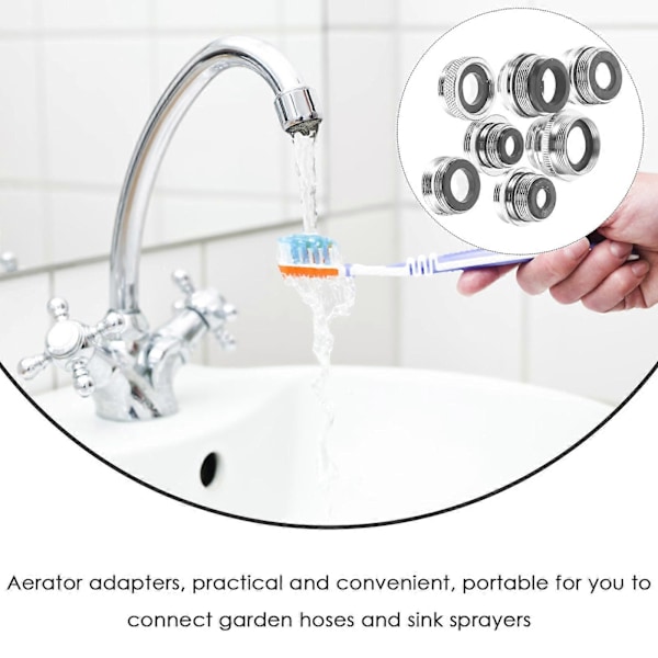 7 stk. Han Hun Havevandslange Adapter Slange Til Vandhane Adapter Assorteret Slangeadapter