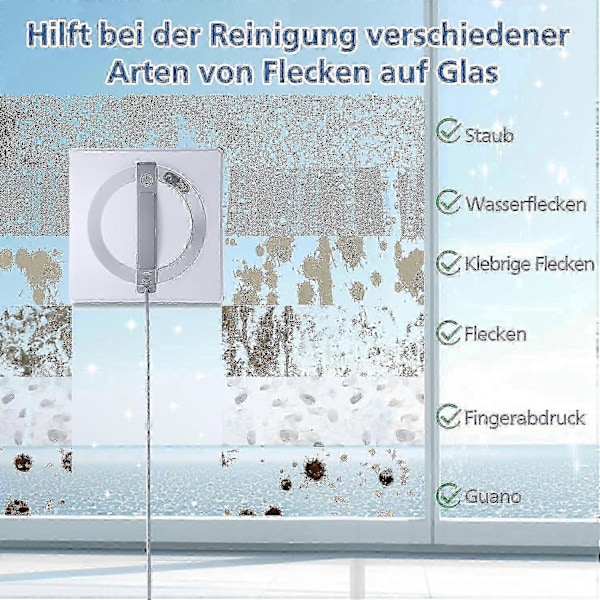 6 Pakk Rengjøringsputer for Ecovacs Winbot W1 / W1 Pro / W2 / W2 Omni Vindusvaskroboter, Vindusvaskrobot, Vaskbar Mikrofiber Rengjøring Walkbee 2
