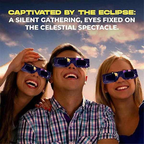 6 kpl Paperiset aurinkopimennyslasit Eclipse Shade suoraan auringon katseluun, turvalliset suojalasit suoraan auringon katseluun
