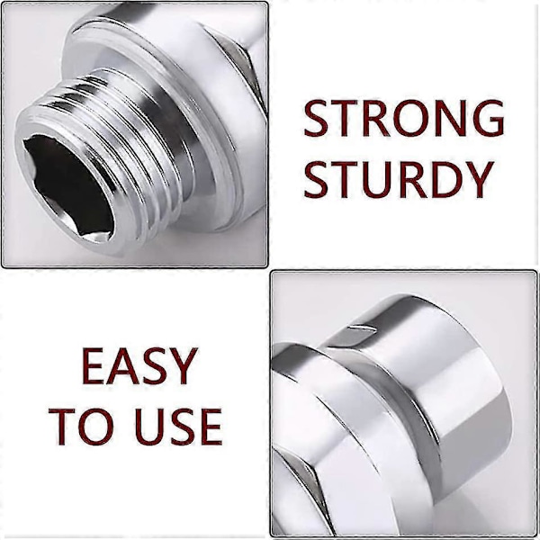Brusehoved Drejeled Adapter Bruseforbindelse Kugleled Justerbar Brusearm Forbindelse Til Brusehoved (1 stk, Sølv)