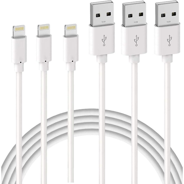 3 kpl iPhone-latauskaapelia 1M, Nopea lataus Lightning-kaapeli