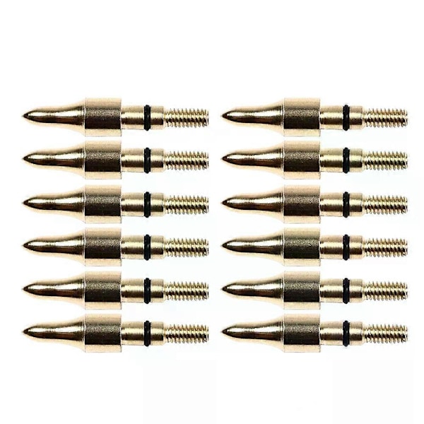 6/12 st Bågskytte Kolstål Pilspets Spiralinsats Pilspets 100 grains för Pil och Båge Skytte Tillbehör