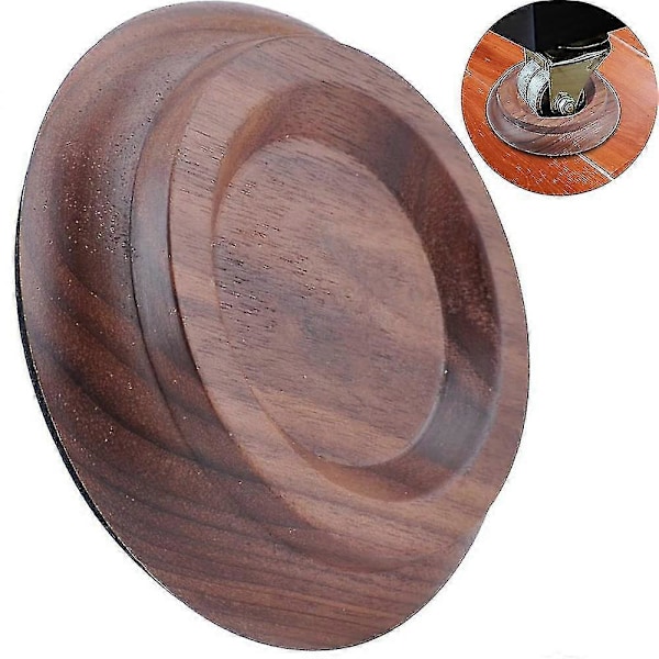 Hårdträ Upprätt Piano Caster Cups Set Om 4 Riktig Valnöt Trä Möbel Ben Pads Skydd