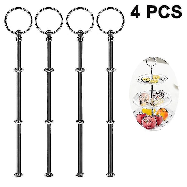 4 Sett 3-lags Kake Stativ Hardware, Lagdelt Brette Hardware 3-lags Kake Stativ