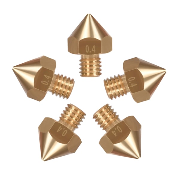 10 stk. gule messingdyser for BIQU B1 um2 3D-printer 1,75 mm dyser