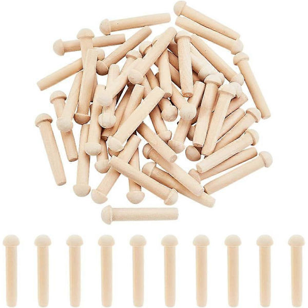 50 kpl Mini Puupuistit 1-4/5 tuumaa Raaka Puupuistit Tyhjä Sienimäinen Puupuistit BurlyWood Akseli Puupuistit Sopii 8 mm Reikään Puupyörä DIY Puupyörälle