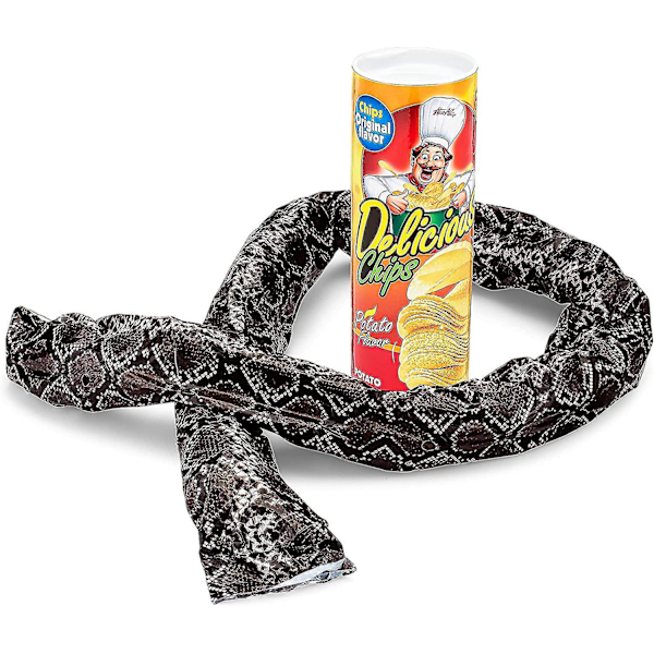 Halloween-fest potatischips orm burk, rolig klassisk konserverad orm skämt, konserverad orm skämt skämt present leksak
