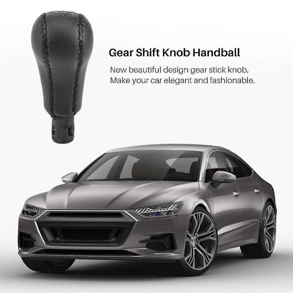 Växelspaksknopp i PU-läder med handbolldesign för Volvo S60 S80 V70 XC70 6-växlad