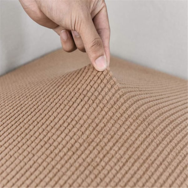 Soffa Sittdyna Kuddöverdrag, Soffa Sittdyna Kuddöverdrag, Stretch, Elastiskt Kuddöverdrag, Överdrag För Soffa Sittdyna, Halksäker Tyg Rutiga (brun, Bak Cu