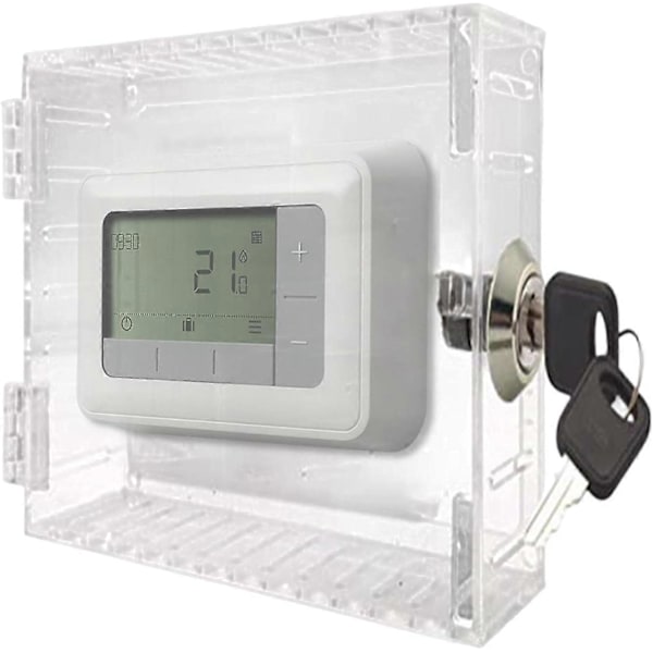 Termostatdæksel, Universal Termostat Låseboks Med Lås, Klar Stor Termostatbeskytter Til Termostat På Væggen, Termostatpanel Låsebeskytter Til Hjemmet, B