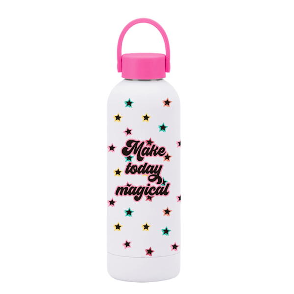 Ruostumattomasta teräksestä valmistettu vesipullo, 500 ml/17 oz - Uusiokäyttöinen tyhjiöeristetty pullo, käsinpesu, syntymäpäivä-, loma- ja lahja-tyyli - 44