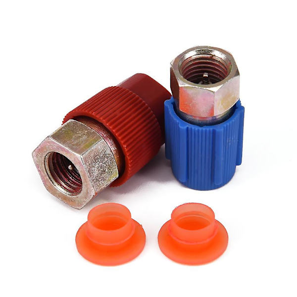 1/4\" AC R12 til R134a Retrofit Ventil Hurtig Skift Konverteringsadapter Høj/Lav Fitting A/C System