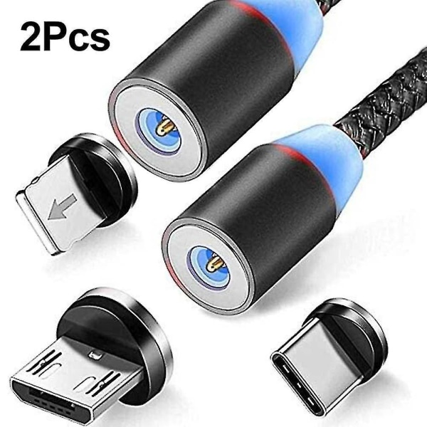 Pack Of 2 Statik 360 Magnetic Charging Cable 360 And 180 Rotating Phone Charger