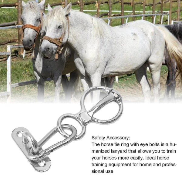 Hästbandsring Rostfritt stål Halv Ro-ring Hästträningsutrustning Säker hästtillbehör för att dra tillbaka Newway