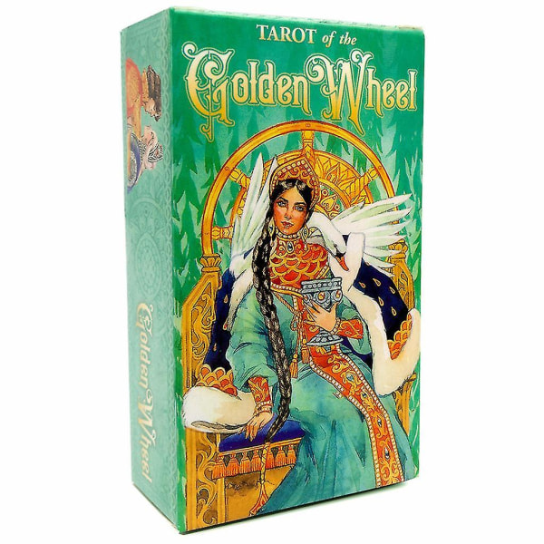 Golden Wheel Cards Deck English Tarot Deck Card för roliga familjesemesterfester