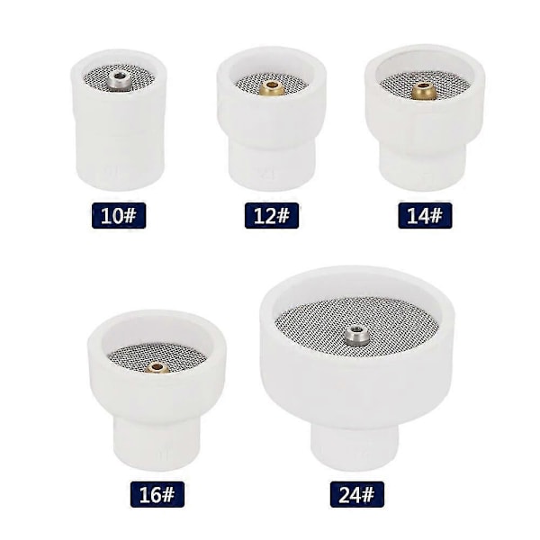 10 12 14 16 24 Vit Keramisk Munstycke Alumina Kopp För Wp9/20/17/18/26 Tig Svetsbrännare 10 Keramisk Vit Tig Svetskopp