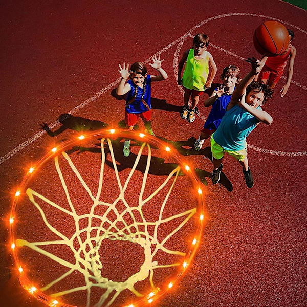 LED Basketballkurvlys Utendørs, Fjernkontroll Vanntett Super Lys Basketballfelg Lys Basketballgave Til Barn