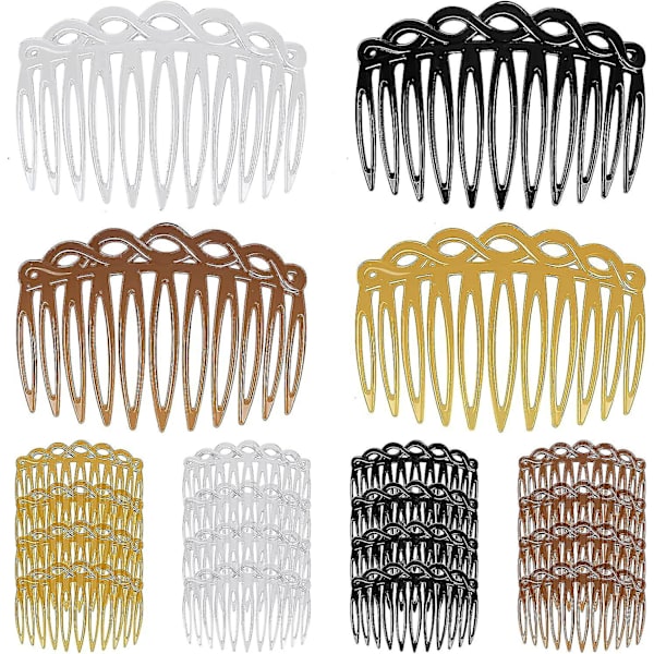 16 st hårkammar i plast, hårkammar, fransk twistkam, hårklämmor, bröllopsslöja kam, tänder hårklämma kammar accessoarer för kvinnor flickor