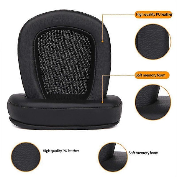 Øreputer + hodebånd for Logitech G633 G933 hodetelefoner - Erstatnings-skumøreputer, øreputer, tilbehør