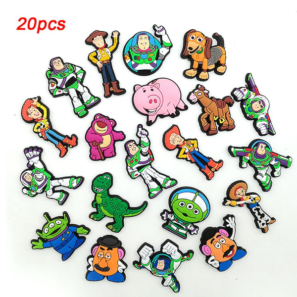 20 st Toy Story Buzz Lightyear skosmycken, Croc Clog skor Clog sandaler dekoration accessoarer för barn pojkar flickor