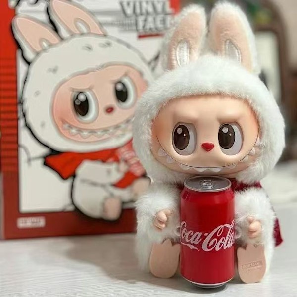 The Monsters Spännande Macaron Plyschdockor Figurleksaker Blind Boxes Autentiska POPMART The Monsters Labubu Coca-Cola Plysch Blind Box Figurleksak