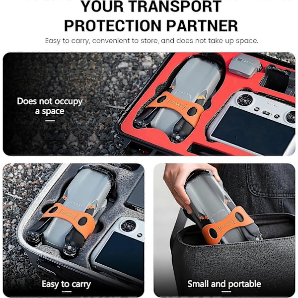 Propellbeskyttelse for DJI Air 3S Tilbehør, Propellholder for DJI Air 3S/Air 3, Propelltilbehør (Oransje Oppgradering)