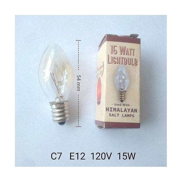 20 stk. 7 Watt C7 E12 Natlys Pære og Saltlampe Reservepærer, Klar Glas Glødepærer