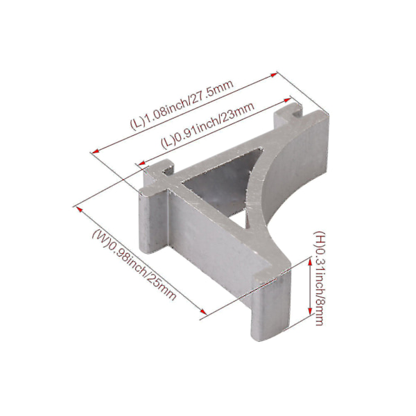 10 stycken 2,3 cm aluminiumlegering silver kylskåpshyllstödshäckar - B