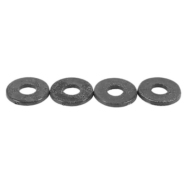 M4 X 10mm X 1mm Svarta Nylonpläterade Brickor Distanser Fästelement 100st