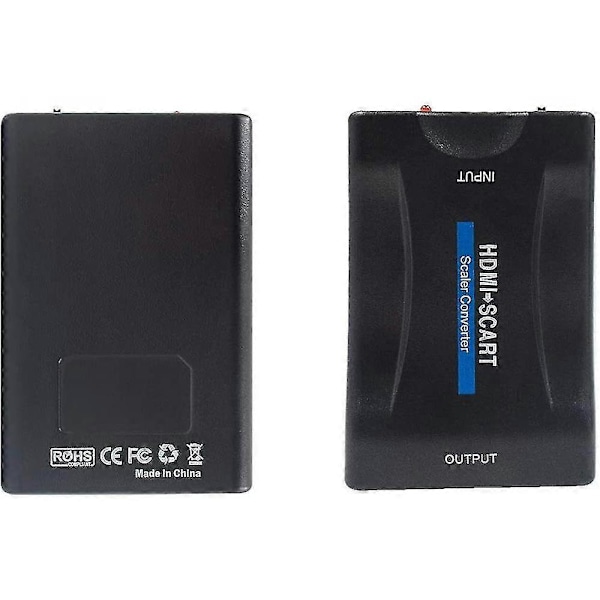Mini HDMI till SCART-omvandlare 1080p HD Video Ljud Adapter