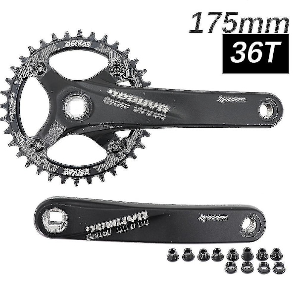 Prowheel Vevarm Square Hole MTB-cykel 104bcd 170mm 175mm Deckas Kedjekrans Mountain Bike 30t 32 34 36 38 40t 1x 2x 1 2 Växlar
