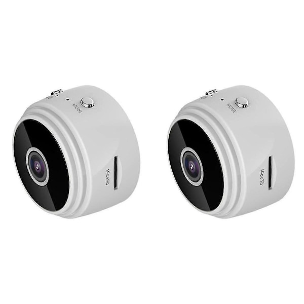 2 kpl Langattomat Ulkokamerat, Lintukodit 720p Kameralla Yöversio Wifi-kamera, valkoinen-E