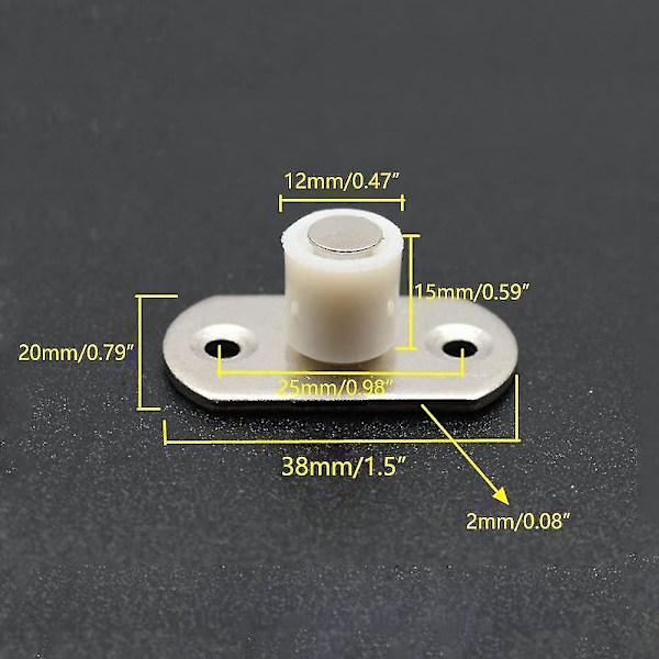 4 stk Skyvedørs Nylon Guidehjul Gulvguide Rulle