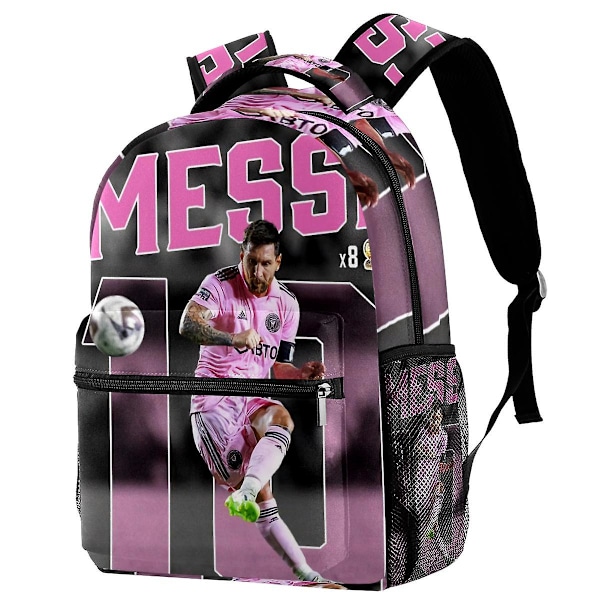 Football Star Lionel Messi - Inter Miami Printed The Student Boys Girls Kids Schoolbag Trip Business Travel Adults Backpack