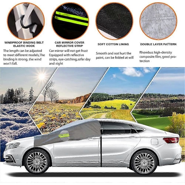 Vinter Vindrute Skydd, Bil Vindrute Skydd, Vindrute Skydd för Bil SUV 230145cm