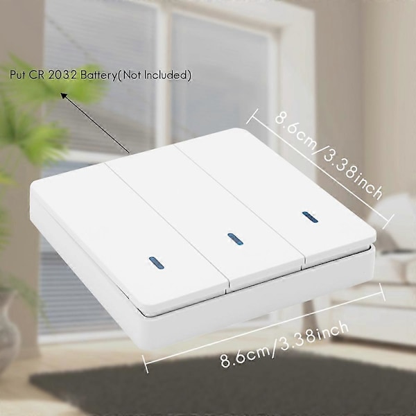 Trådløs Smart Lysbryter RF 433MHz Lysstyring Intelligent Bryter AC 90-250V 10A Modul (1