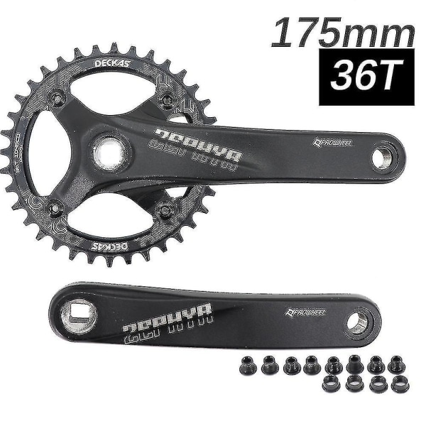 Prowheel Vevarm Square Hole MTB-cykel 104bcd 170mm 175mm Deckas Kedjekrans Mountain Bike 30t 32 34 36 38 40t 1x 2x 1 2 Växlar