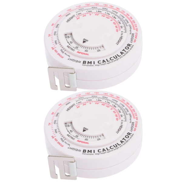 2 st BMI-kalkylatortejp Baby BMI-hälsomätare Kroppsmidjemätningstejp