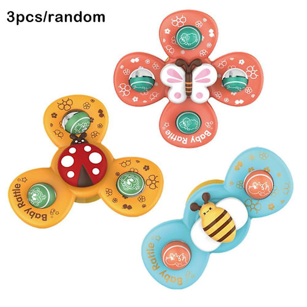 3 stk. Baby Suttekopper Spinner Tegnefilm Legetøj Tegnefilm Fidget Spinner Afstressende Legetøj