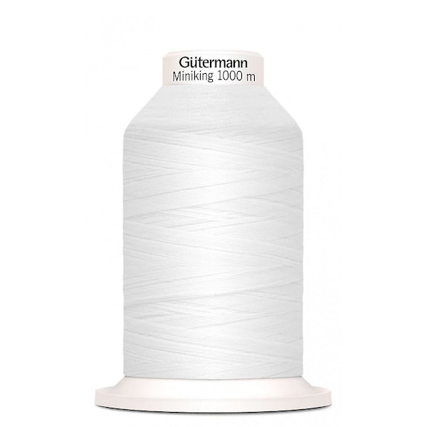 Gutermann Miniking Overlocker Tråd 1000m  800 Vit - styck