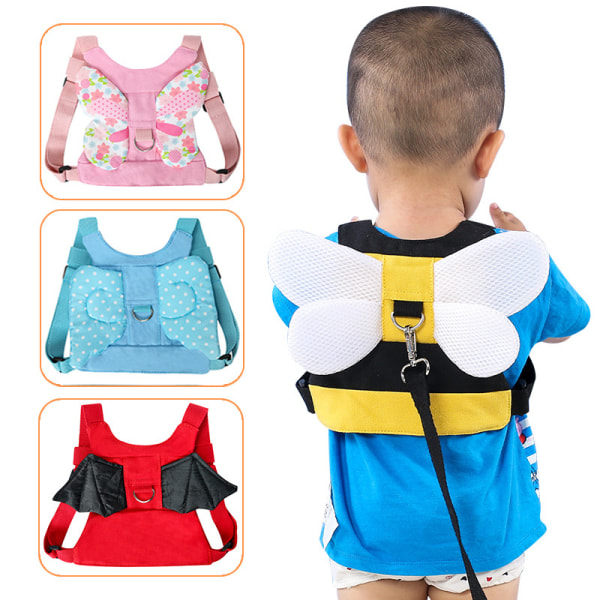 in 1 Toddler Anti-Lost Håndledsrem Sikkerhedssele Pink Butterfly