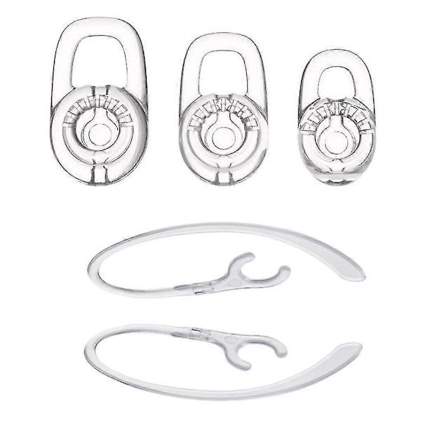 10x Silikonørepropper med 360 graders roterende ørekrok for Plantronics M70
