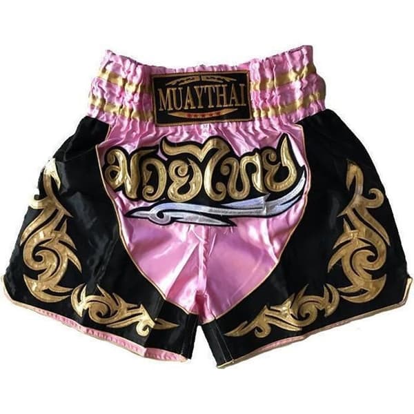 Shorts för boxning - Traditionell THAI - Muay Thai - 100% satinpolyester - Barn- och vuxenstorlekar Ros XL