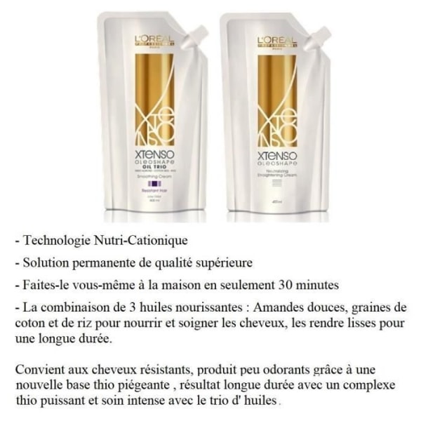 L'Oréal X-Tenso Permanent Hair Straightening Smoothing Cream för extra motståndskraftigt hår
