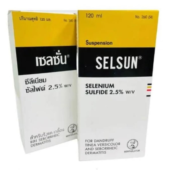 2 x 120ml Selsun Sulfide 2,5% Mjällschampo Svampdermatit | Anti-mjäll | Mot håravfall