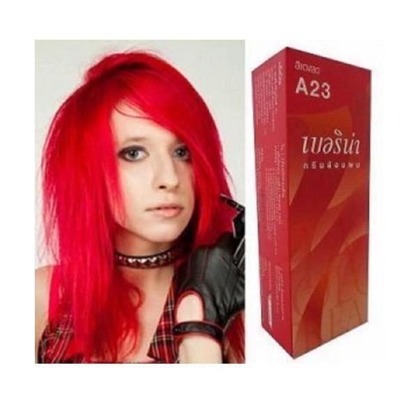 Gör-det-själv hårfärgning Röd färg A23. Effektiv och innovativ produkt som håller länge.