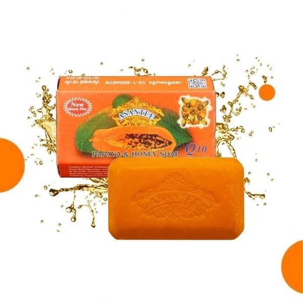 3 x Papaya Asantee Parfumerad Tvål – 135 g – Blandad Användning