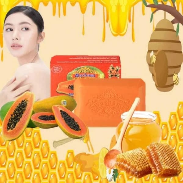 3 x Papaya Asantee Duftende Sæbe – 135 g – Blandet Brug