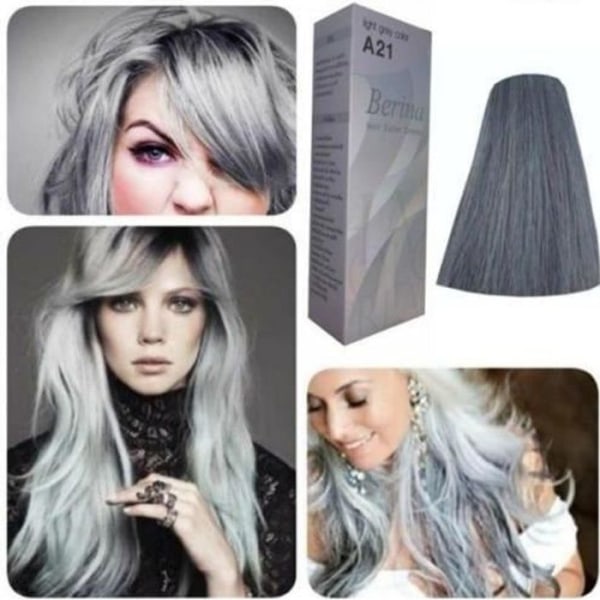 DIY Hair Dye Color Light Grey A21 - Effektiv och innovativ långvarig produkt.