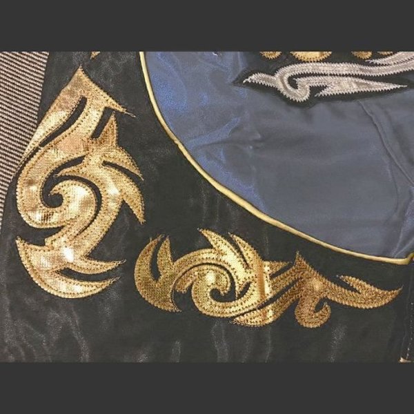 Shorts til bokse - Traditionel THAI - Grå - Børne- og voksentørrelser - 100% satin polyester Grå XL